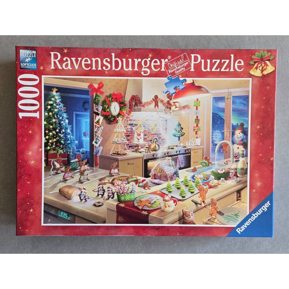 Ravensburger Merry Mischief 1000 pc 2023 Complete Jigsaw Puzzle Penguins Holiday